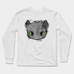 Watercolor Toothless Long Sleeve T-Shirt